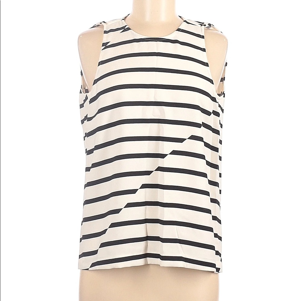 Madewell Striped Top Black Cream
